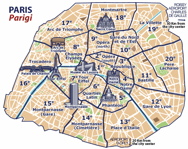piantina di parigi